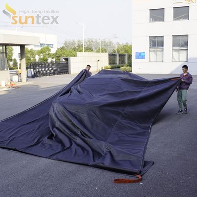 Gray EV Car Fire Blanket 550℃-1000℃ Thermal Resistance