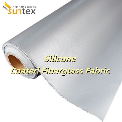 Tear Resistant Alkali Free Grey Color Silicone Coated Fiberglass Fabric for Industrial Insulation