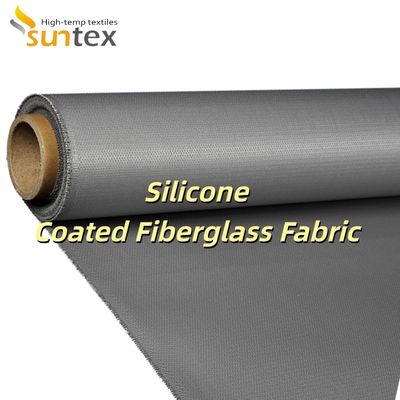 E-Glass Silicone Rubber Coated Fiberglass Fabric with Temperature Resistance -50°C to 500°C, 400 g/sqm Weight, and 0.3 mm Thickness for Thermal Insulation