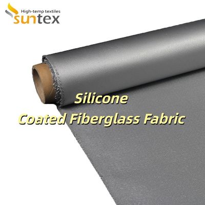 Double Side Silicone Coated Fiberglass Fabric 0.3mm Thickness 400 g/sqm Weight 1/1.2/1.5m Width Fireproof Insulation Material