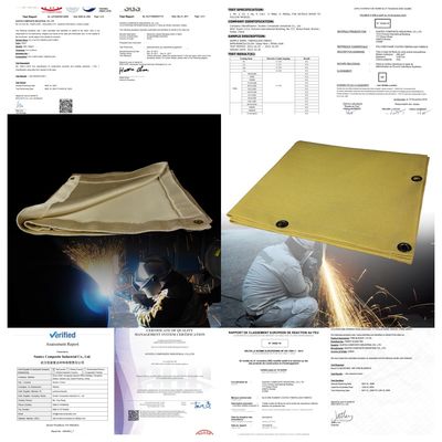 100% Fiberglass Welding Blanket with 550°C Heat Resistance and Acrylic Coating for Fire Protection