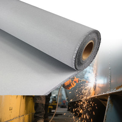 Fireproof Welding Blanket with Texturized Fiberglass Cloth and Abrasion Resistant Polyurethane Coating in 1m to 1.55m Width