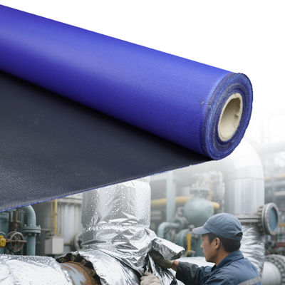 Double-Sided Fireproof PU Coated Fiberglass Fabric 460 g/sqm 0.41 mm Twill Weave for Fire Resistant Applications