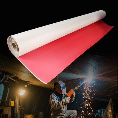 Fireproof PU Coated Fiberglass Fabric with 1m to 1.55m Width Solvent and Oil Resistant Thermal Insulation Material