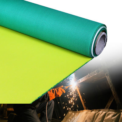 Fire Retardant PU Coated Fiberglass Fabric Waterproof 460 g/sqm 0.41 mm for Fire and Smoke Curtains