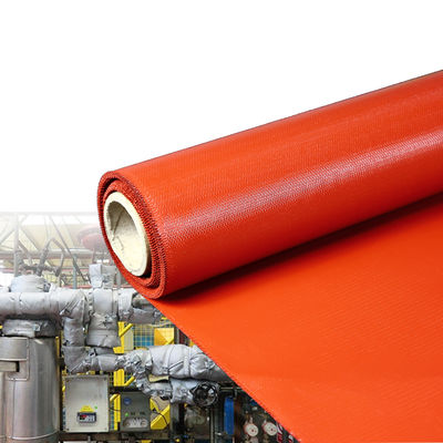 Double Sided Silicone Coated Fiberglass Fabric with 1 / 1.2 / 1.5 meter Width and 50 m / 100 m Roll Length for Thermal Insulation
