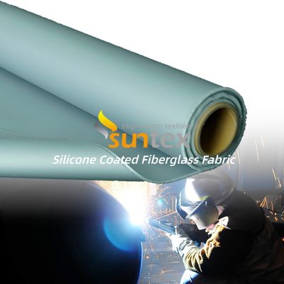 Fireproof Silicone Coated Fiberglass Fabric with Water Repellent and Anti-Corrosive Properties in 50 m / 100 m Roll Length