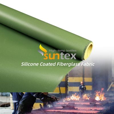 Excellent Insulation Thermal Conductive Silicone Coated Fiberglass Fabric with 50 m / 100 m Roll Length