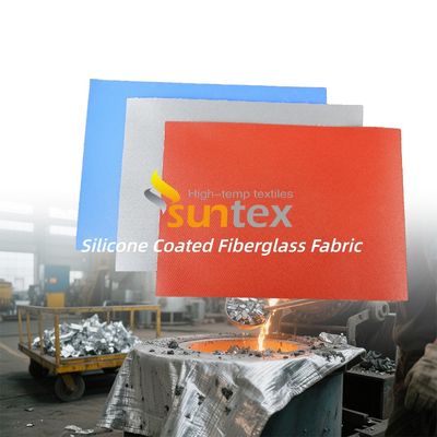 Fireproof Heat Resistant Silicone Coated Fiberglass Fabric with 850g/m2 Weight for High Temperature Insulation