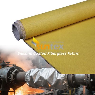 High Temperature 850g/m2 Silicone Coated Fiberglass Fabric with 260℃ Heat Resistance and Fireproof Waterproof Properties