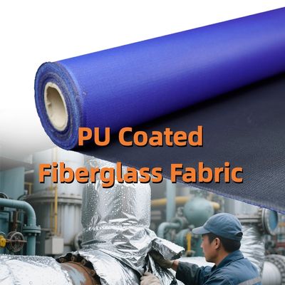 PU-Coated Fiberglass Fabric | 460 gsm, 0.41 mm ThicknessWidth: 1m - 1.55m | Heat & Abrasion Resistant