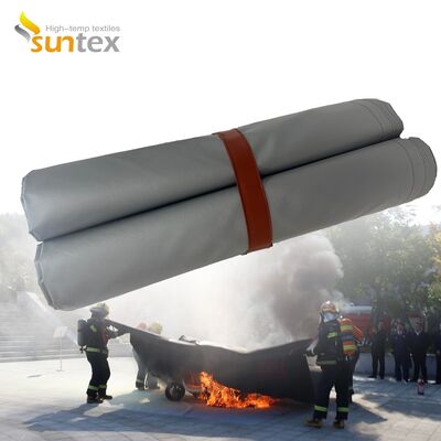 CE Certified EV Car Fire Blanket with 550℃/1000℃ Thermal Resistance for Oxygen Deprivation Fire Control
