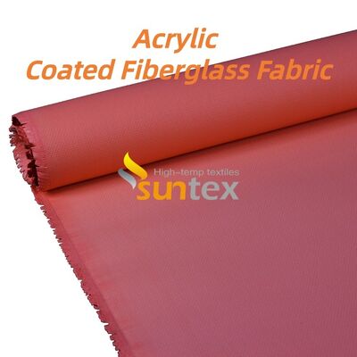 16oz Acrylic Coated Fire Resistant Fiberglass Fabric with 550 Degree C Temperature Resistance and Reduced Toxic Smoke