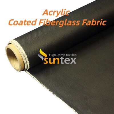 Red Color Acrylic Coated Fire Resistant Fiberglass Fabric With 550 Degree C Temperature Resistance And Easy To Sew And Cut