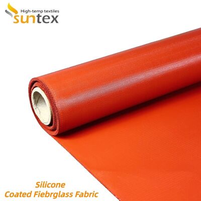 Fireproof Waterproof Silicone Coated Fiberglass Fabric 850g/m2 High Silica Fiberglass Cloth for Harsh Environments