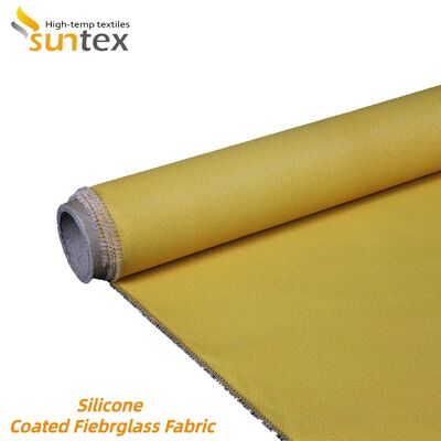 Durable Fireproof Waterproof Silicone Coated Fiberglass Fabric 850g/m2 for High Temperature Resistance