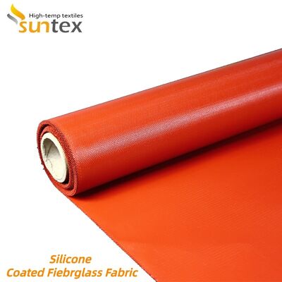 Industrial Grade Silicone Coated Fiberglass Fabric with 850g/m2 Weight Offering Fireproof and Chemical Corrosion Resistance