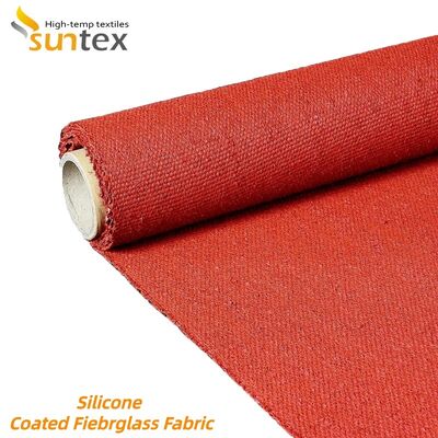 Double Side Silicone Rubber Coated Fiberglass Fabric - Fireproof and 850g/m2 High Silica Fiberglass Cloth