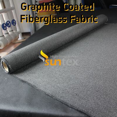 Black Graphite Coated High Temperature Fiberglass Cloth with 750℃ Temperature Resistance and Abrasion Resistant Properties