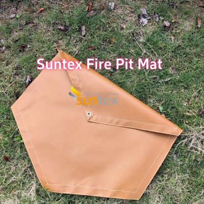 3 Layer Silicone Coated Fire Pit Mat 550C Heat Resistant with Customizable Sizes for Deck and Grass Protection