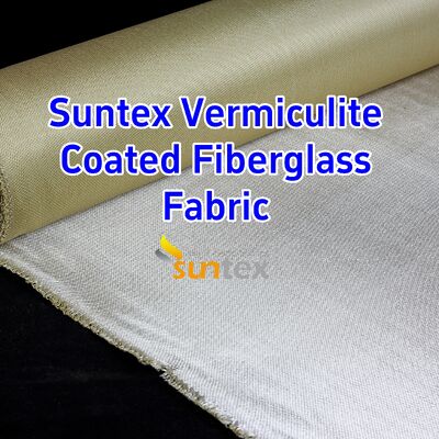 Vermiculite Coated Fiberglass Cloth with 750℃ Temperature Resistance and 1070gsm Heavy Weight for Excellent Abrasion Resistance