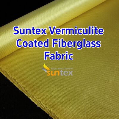 Double-Sided Vermiculite Coated High Temperature Fiberglass Cloth with 750℃ Resistance and 1070gsm Heavy Weight