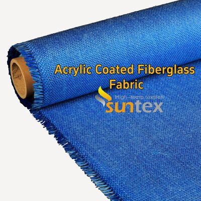 Red 0.4mm Fire Resistant Fiberglass Fabric with 550 Degree C Temperature Resistance Acrylic Coated for Easy Sewing and Cutting Welding Blanket
