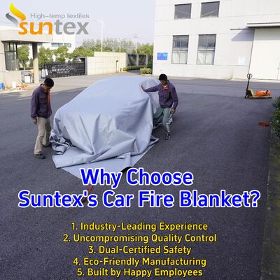 1200℃ Temperature Resistant EV Car Fire Blanket with Oxygen Deprivation and 550℃/1000℃ Thermal Resistance