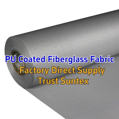 Industrial 460 g/sqm 0.41 mm Flame Retardant M0 Certified PU Coated Fiberglass Fabric