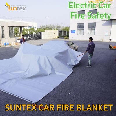 Large Size Silicone Coated Fire Blanket Fire Resistant Fiberglass Car Fire Blanket  