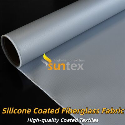 Fire Retardant Silicone Coated Fiberglass Fabric with Temperature Resistance -50°C to 500°C and Alkali Free Properties
