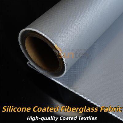 Durable Double Sided Grey Color Silicone Coated Fiberglass Fabric with Temperature Resistance -50°C to 500°C for Industrial Insulation and Fire Retardant Applications