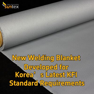 Suntex KFI Certified Custom Welding Fire Blanket High Heat Resistant Fiberglass Fireproof Blanket Anti-Spark Anti-Slag Industrial Welding Safety Protection