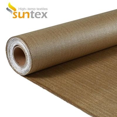 Vermiculite Coated Fiberglass Fabric   Fireproof Thermal Insulation