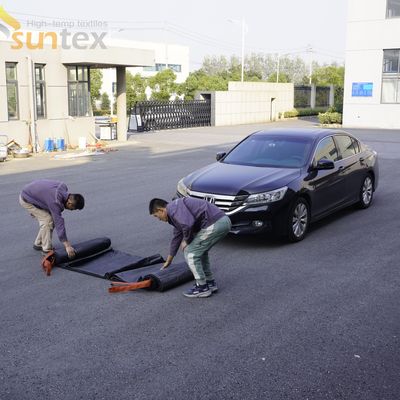 Gray EV Car Fire Blanket 550℃ Heat Resistant Fiberglass