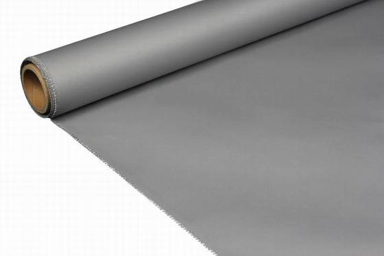 PU Coated Fiberglass Fabric 460gsm Fireproof Blue Black for Fire Curtains