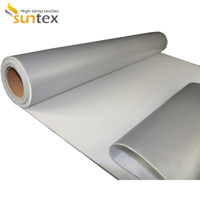 Double Sided Alkali Free Grey Color Silicone Coated Fiberglass Fabric for Fireproof Thermal Insulation