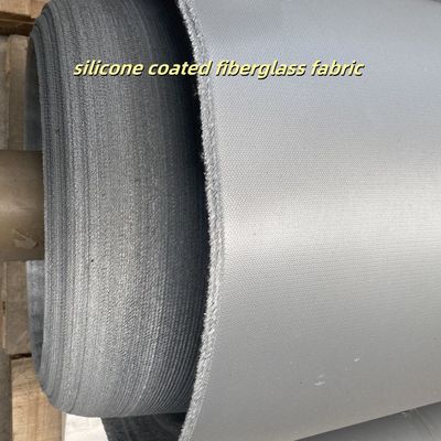 E-Glass Silicone Coated Fabric with 50 m / 100 m Roll Length 1 / 1.2 / 1.5 meter Width and 400 g/sqm Weight for High Temperature Resistance