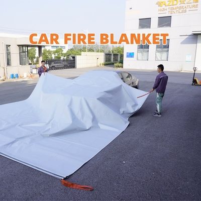 Suntex 60-Minute Fire Protection Gray EV Car Fire Blanket with Oxygen Deprivation for Lithium-Ion Battery Safety