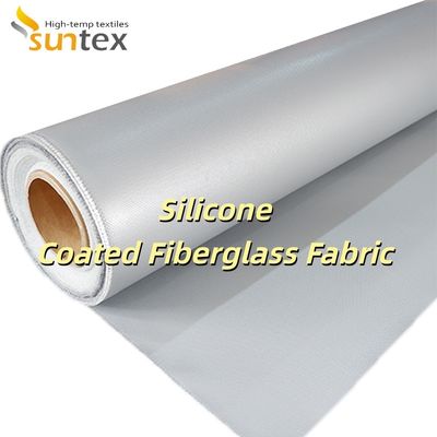 Fire Protection Blanket Silicone Coated Fiberglass Fabric with 0.3 mm Thickness 400 g/sqm Weight and 1/1.2/1.5 meter Width
