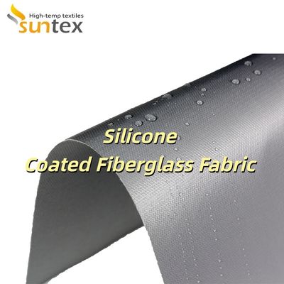 Double Side Silicone Coated Fiberglass Fabric 0.3mm Thickness 400 g/sqm Weight 1/1.2/1.5m Width Fireproof Insulation Material