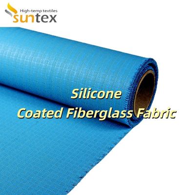 Double Sided Silicone Coated Fiberglass Fabric Alkali Free Grey Color Fireproof Thermal Insulation Cloth