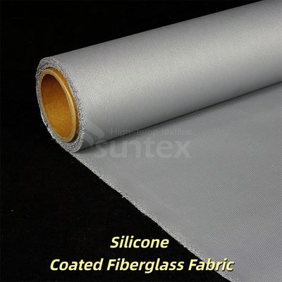 難燃性シリコーンコーティンググラスファイバーファブリック 400 g/sqm 0.3 mm 断熱グラスファイバークロス 1.5 メートル
