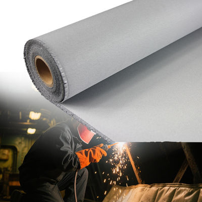 Fire Retardant PU Coated Fiberglass Fabric Waterproof 460 g/sqm 0.41 mm for Fire and Smoke Curtains
