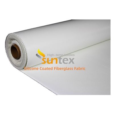 Alkali Free Water Repellent Silicone Coated Fiberglass Fabric with 50 m / 100 m Roll Length for Heat and Fire Resistance