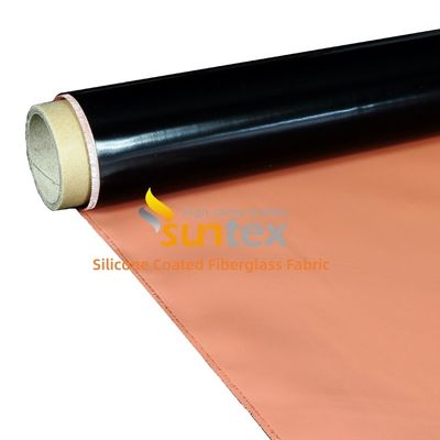 Weatherproof Water Repellent Silicone Coated Fiberglass Fabric with 50 m / 100 m Roll Length for High Temperature Applications