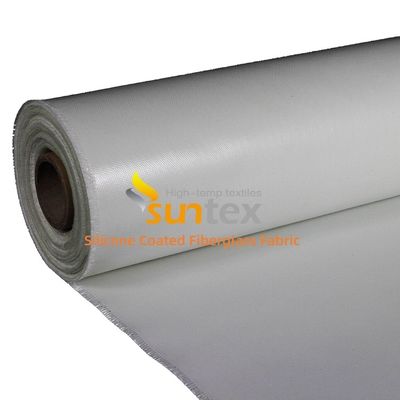 Alkali Free Water Repellent Silicone Coated Fiberglass Fabric with 50 m / 100 m Roll Length for High Temperature Resistance