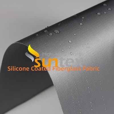 Double Sided E-Glass Silicone Coated Fiberglass Fabric Fireproof High Temperature Resistance 50 m / 100 m Roll