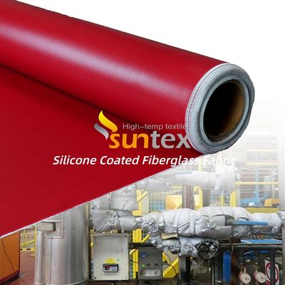 Anti-Aging Alkali Free Silicone Coated Fiberglass Fabric with 50 m / 100 m Roll Length