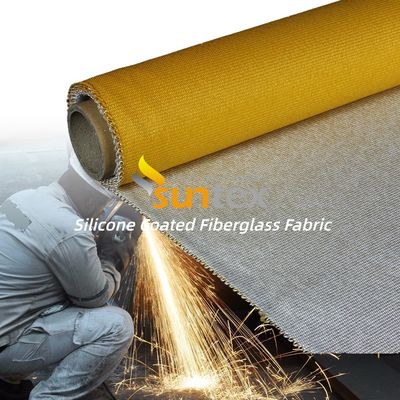 High Temperature 850g/m2 Silicone Coated Fiberglass Fabric with 260℃ Heat Resistance and Fireproof Waterproof Properties
